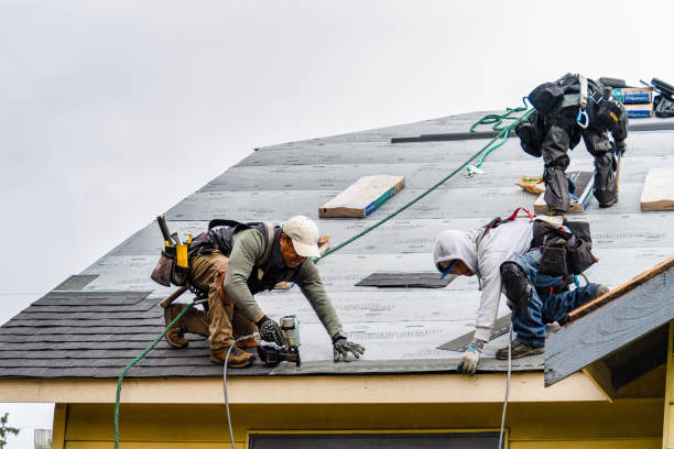 Professional Roofing technician working in Chester, NY
